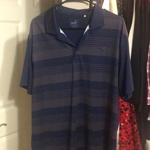 Navy blue men’s pump golf shirt